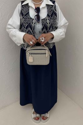 ست ژیله و دامن مازراتی سوزن دوزی ژانت