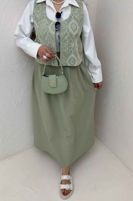 ست ژیله و دامن مازراتی سوزن دوزی ژانت