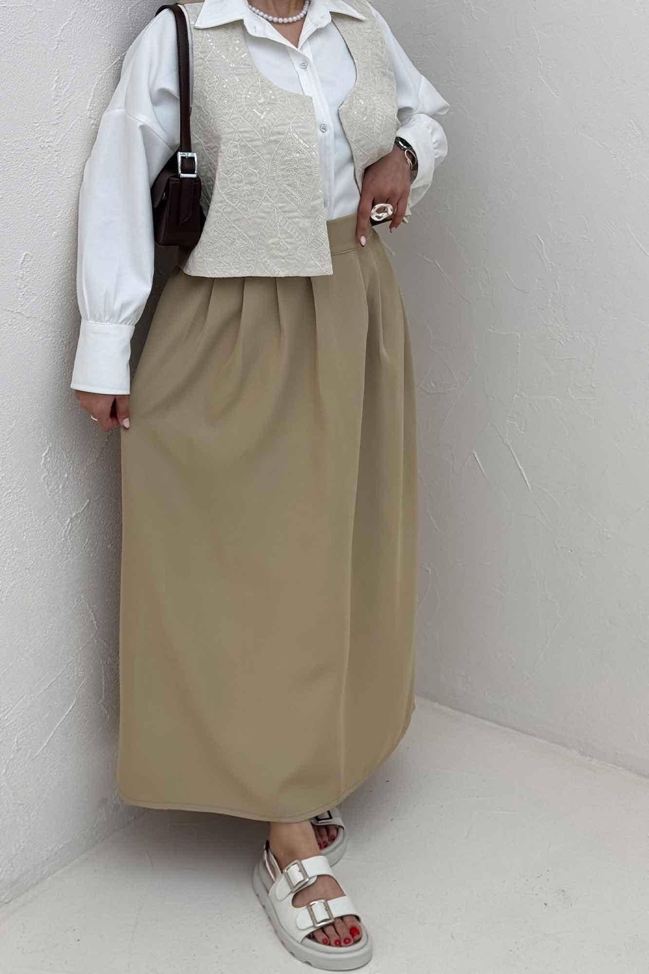 ست ژیله و دامن مازراتی سوزن دوزی ژانت