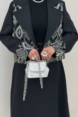 ست کت و دامن مازراتی سوزن دوزی هنسل