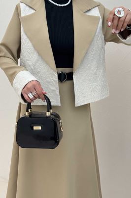 ست کت و دامن مازراتی سوزن دوزی هنسل