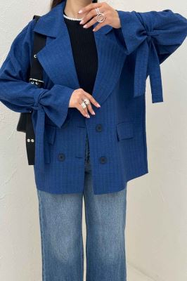 کت چهار دکمه شانتون زیپی آستین بنددار 