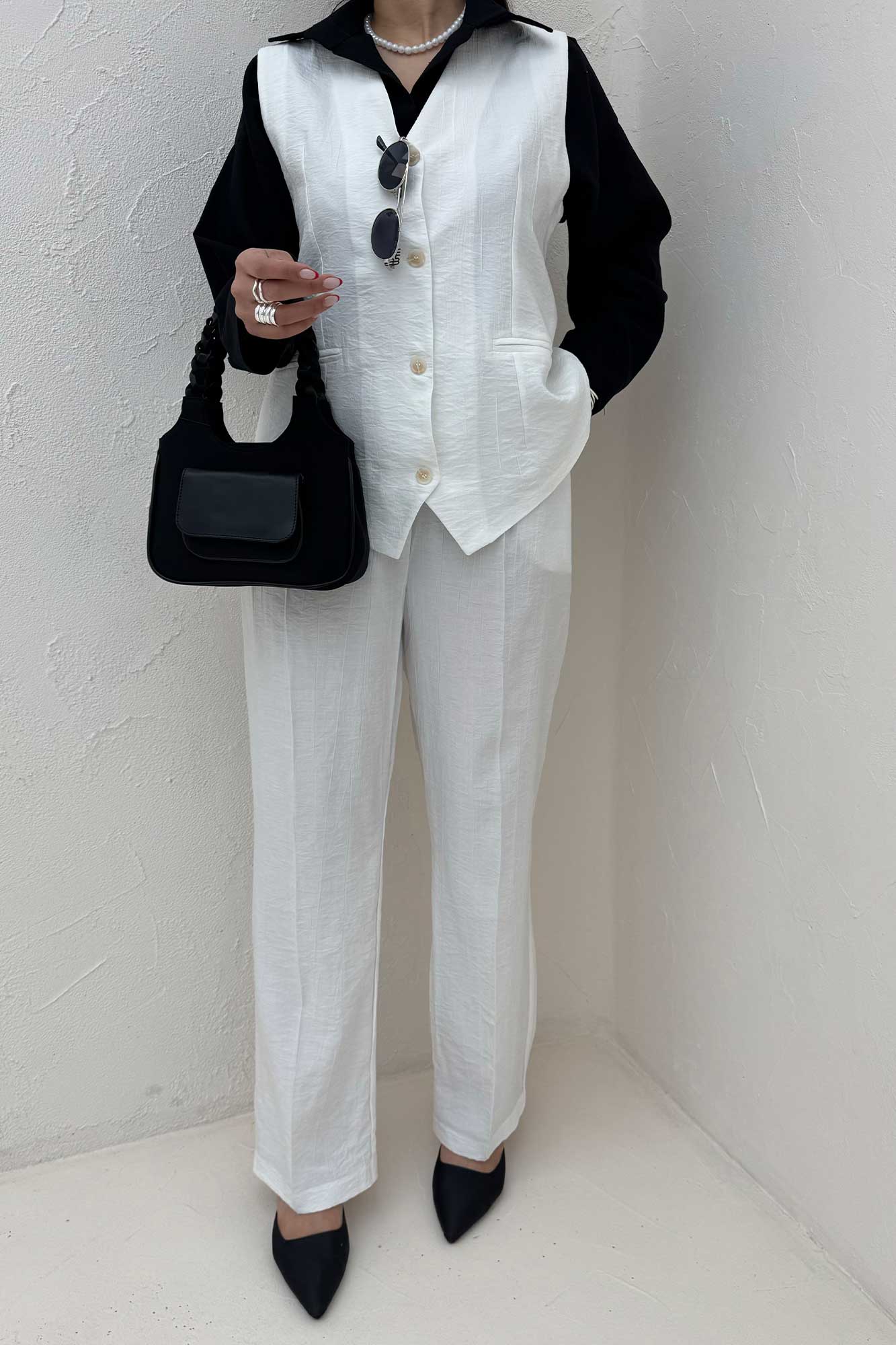 ست جلیقه و شلوار پایین هفتی کریشه