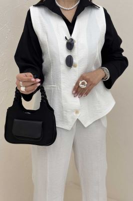 ست جلیقه و شلوار پایین هفتی کریشه