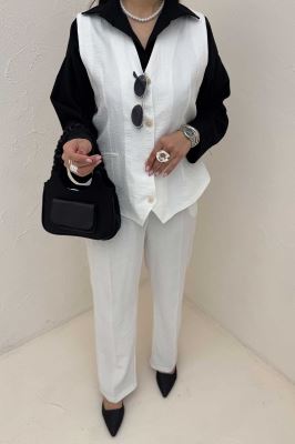 ست جلیقه و شلوار پایین هفتی کریشه