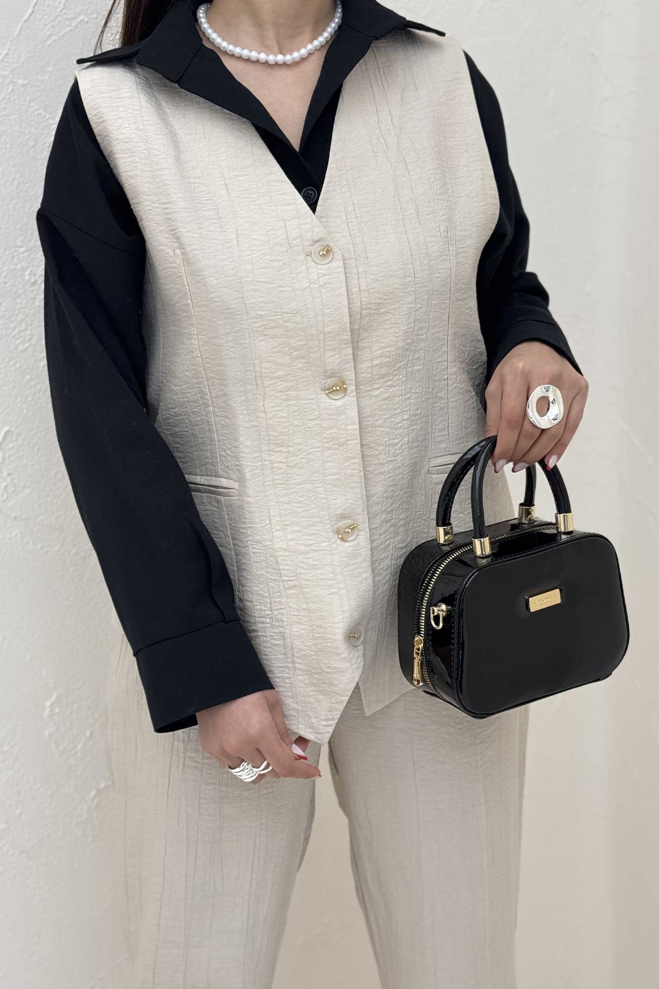 ست جلیقه و شلوار پایین هفتی کریشه