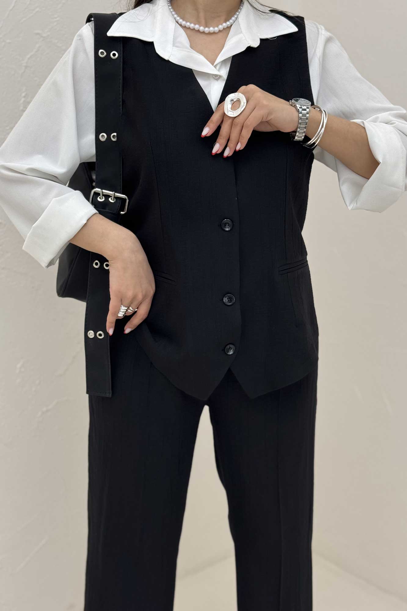 ست جلیقه و شلوار پایین هفتی کریشه