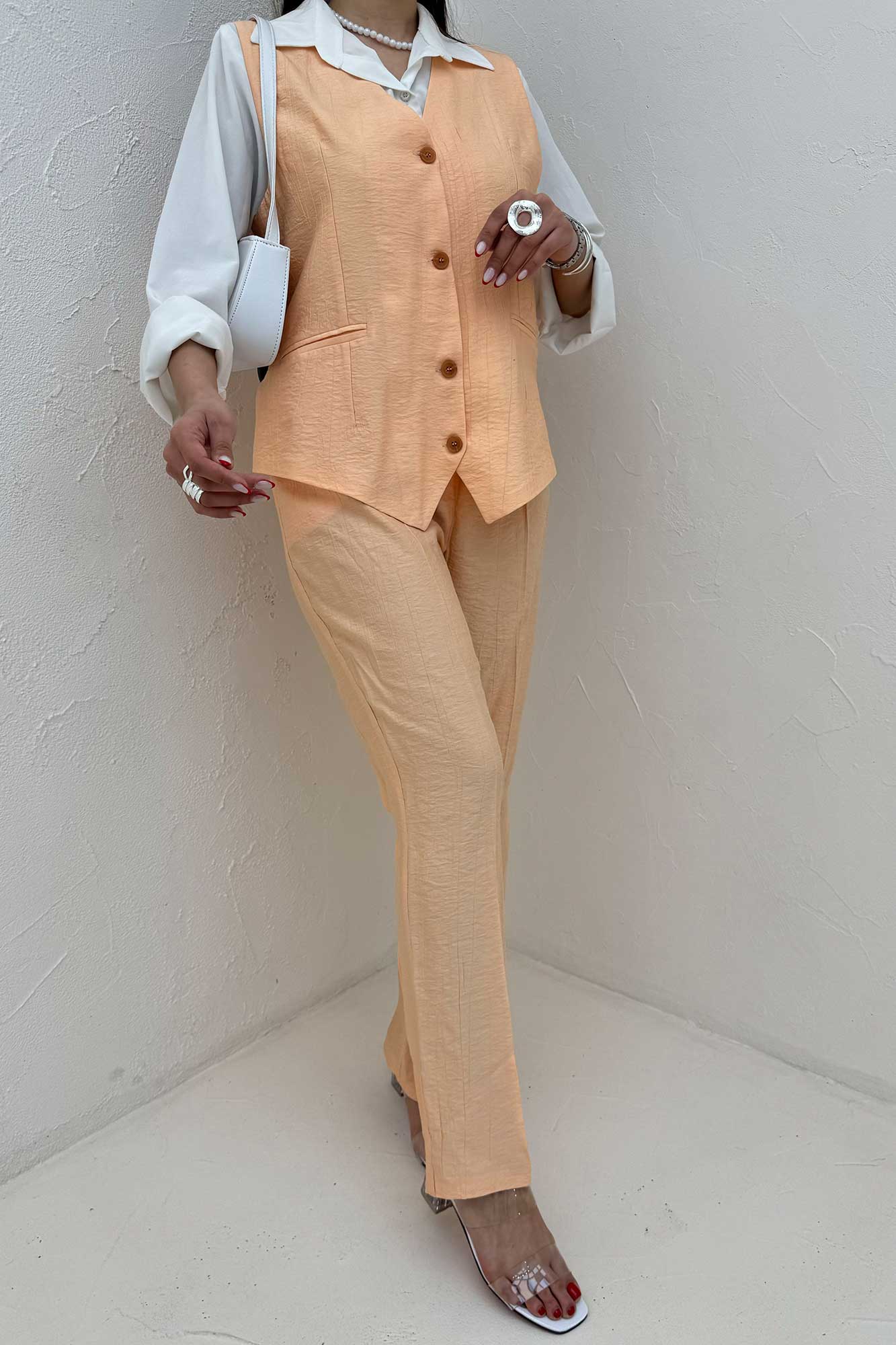 ست جلیقه و شلوار پایین هفتی کریشه