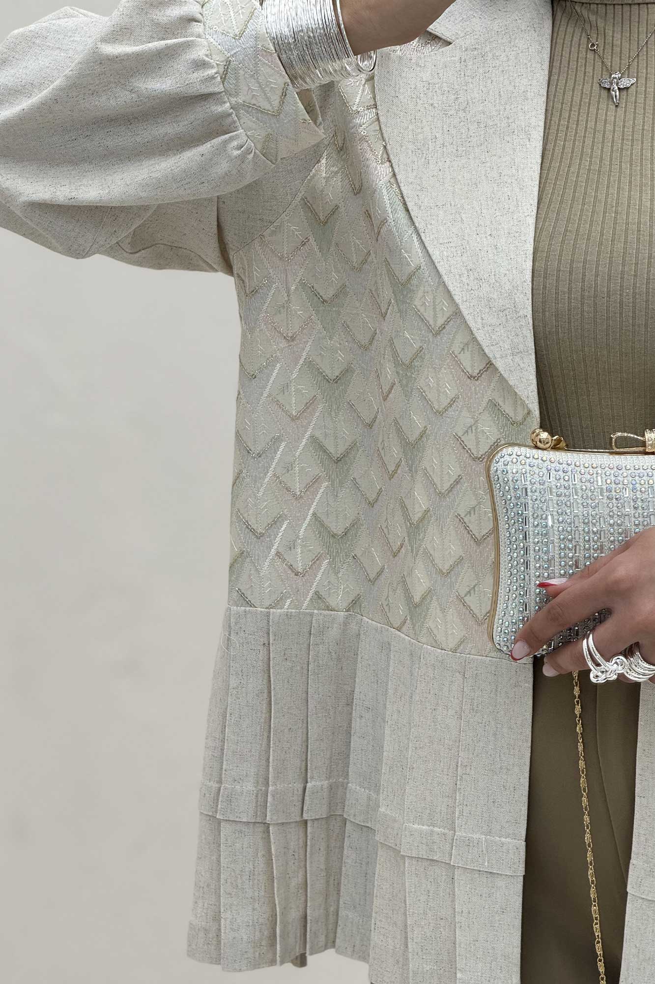 کت لینن سوزن دوزی پایین پیله PERAG طرح 3