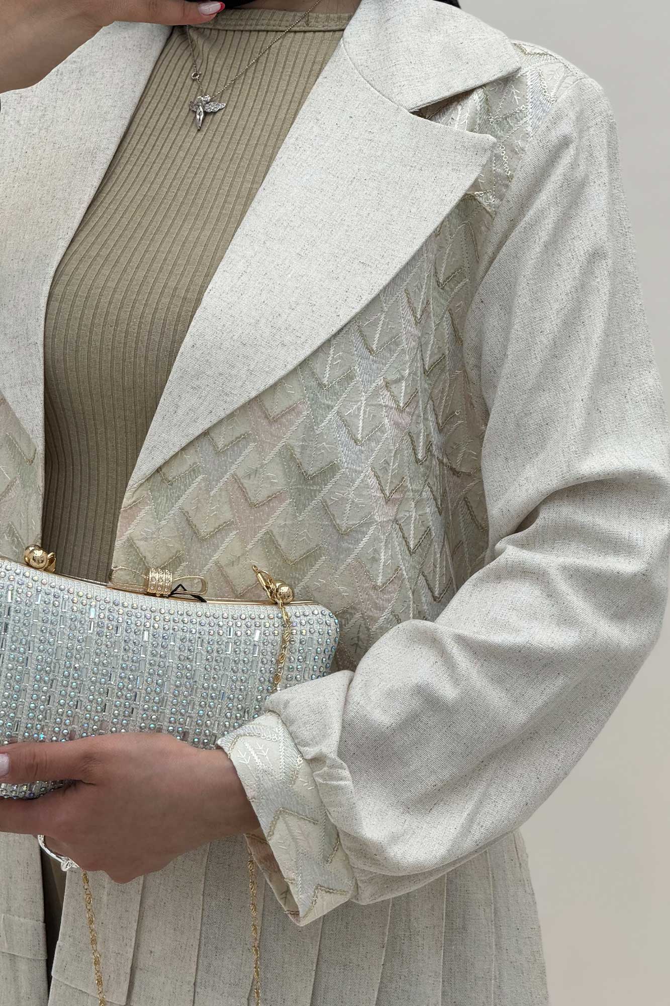 کت لینن سوزن دوزی پایین پیله PERAG طرح 3