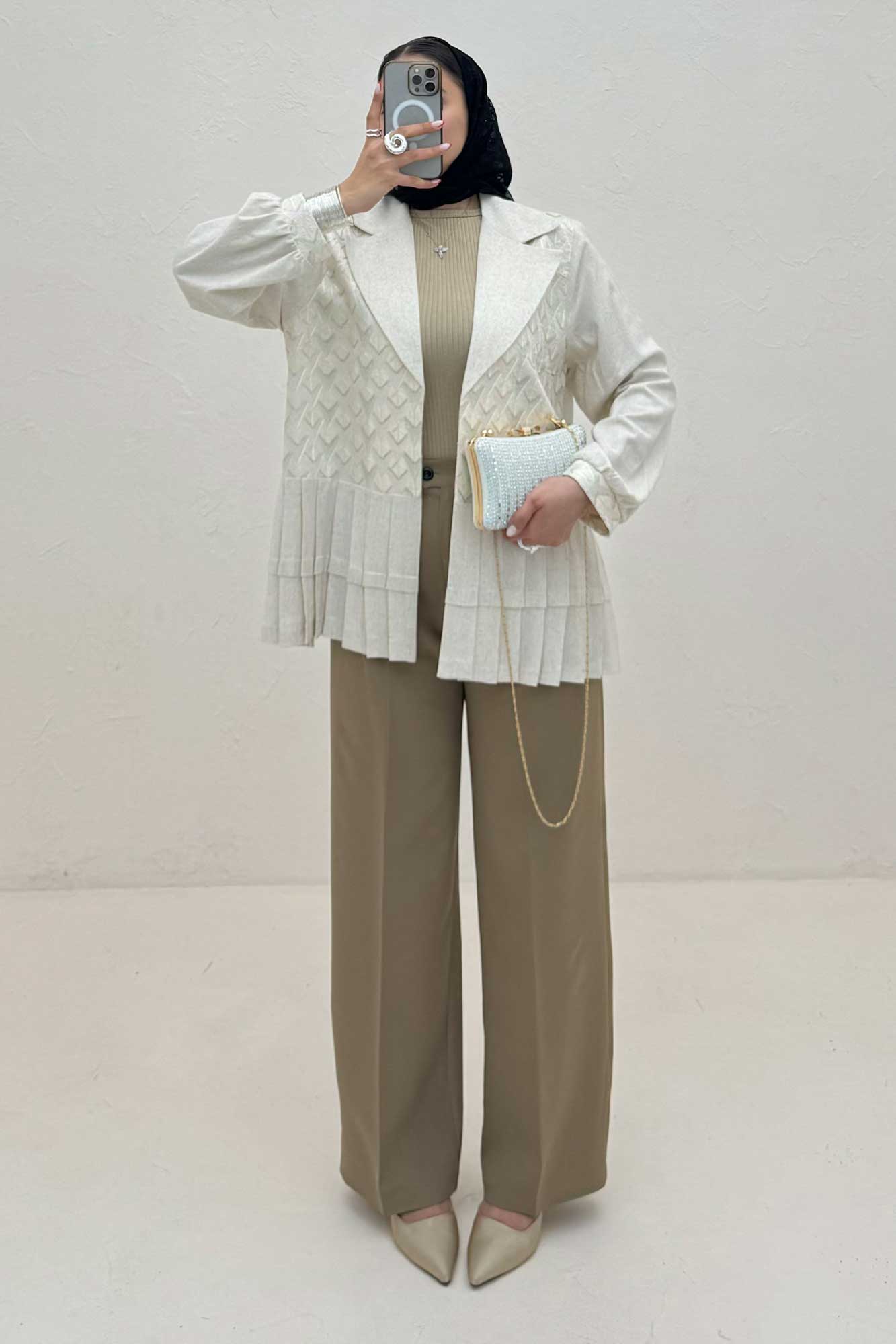 کت لینن سوزن دوزی پایین پیله PERAG طرح 3