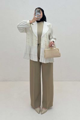 کت لینن سوزن دوزی پایین پیله PERAG طرح 10