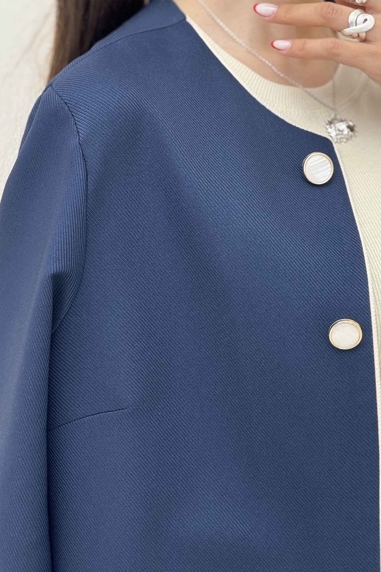 کت مازراتی کجراه مغزی دوزی دو جیب کارلو