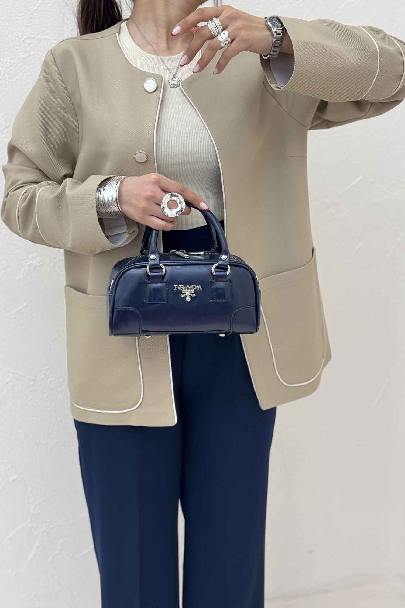 کت مازراتی کجراه مغزی دوزی دو جیب کارلو