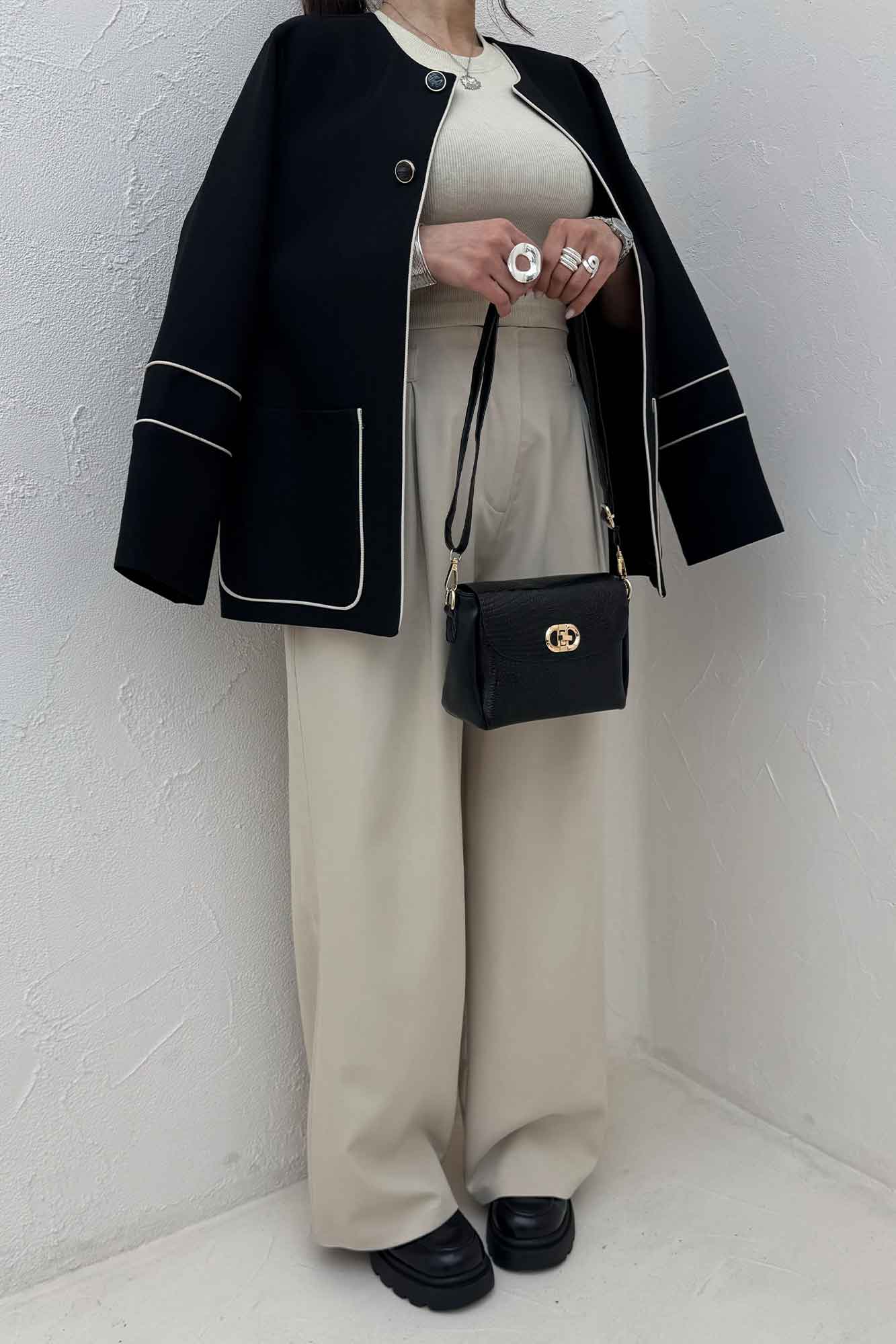 کت مازراتی کجراه مغزی دوزی دو جیب کارلو