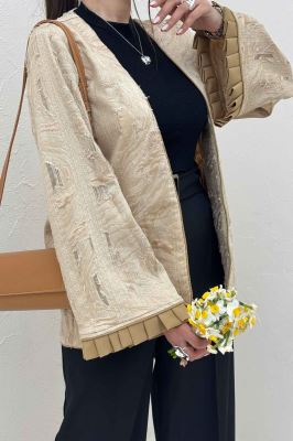 کت کسمه مغزی دوزی سر آستین پیله