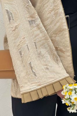 کت کسمه مغزی دوزی سر آستین پیله