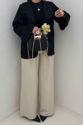 کت کسمه مغزی دوزی سر آستین پیله