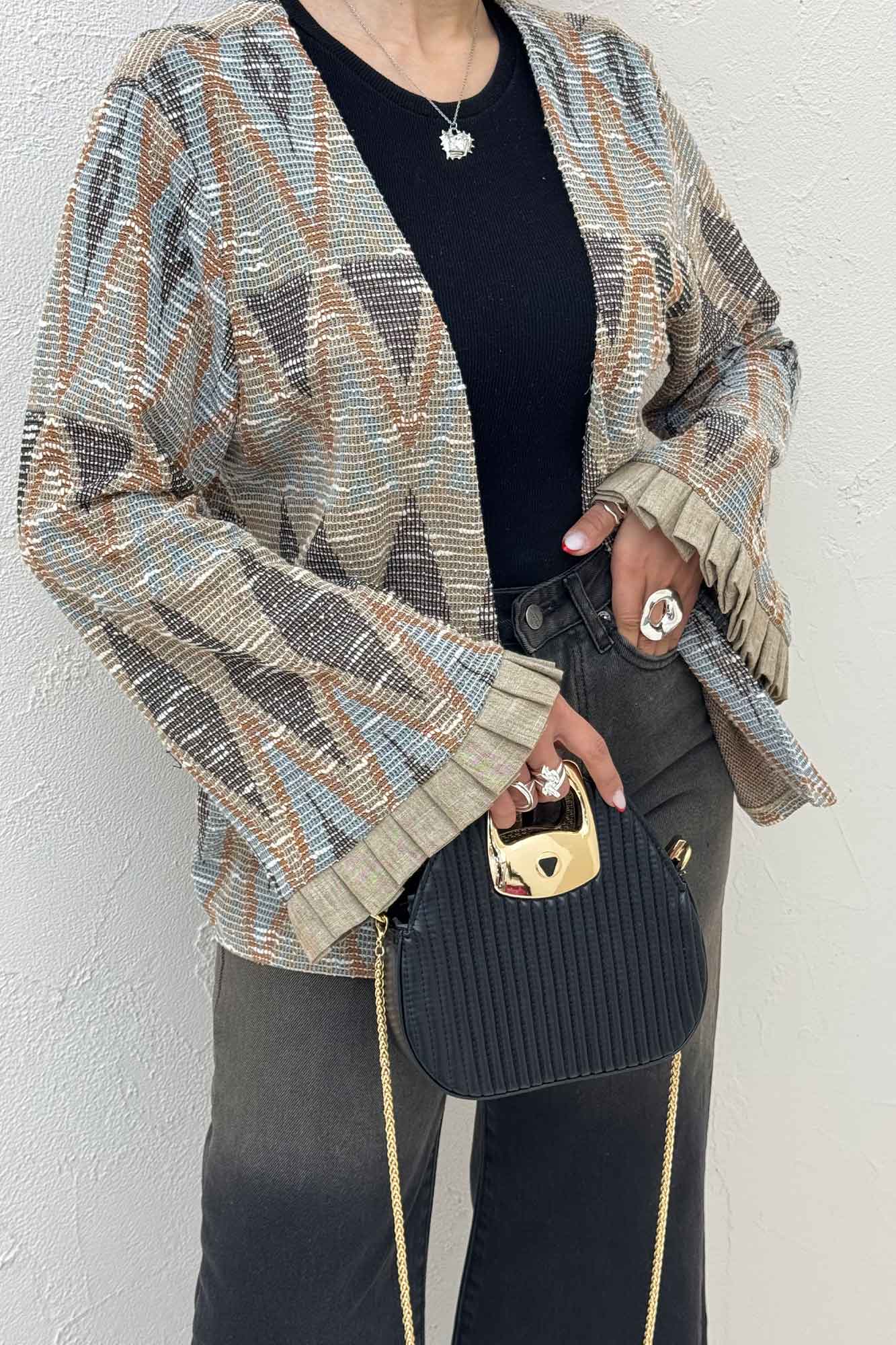 کت مراکشی سر آستین پیله نیل