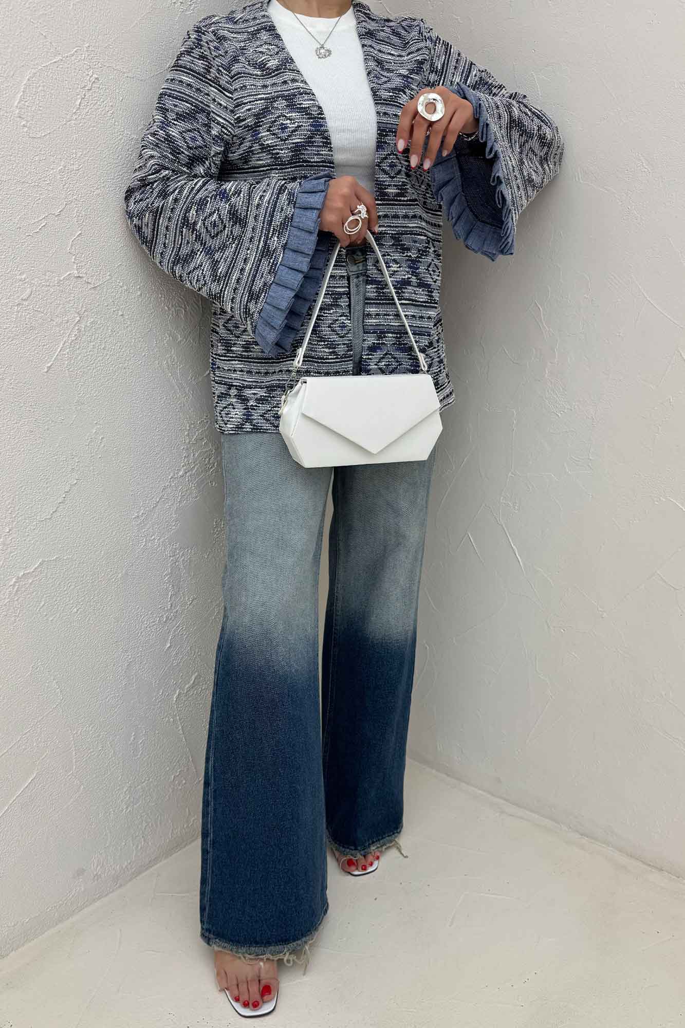 کت مراکشی سر آستین پیله نیل