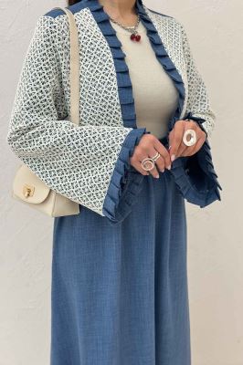 ست کت و دامن شانتون قلاب بافی دور پیله