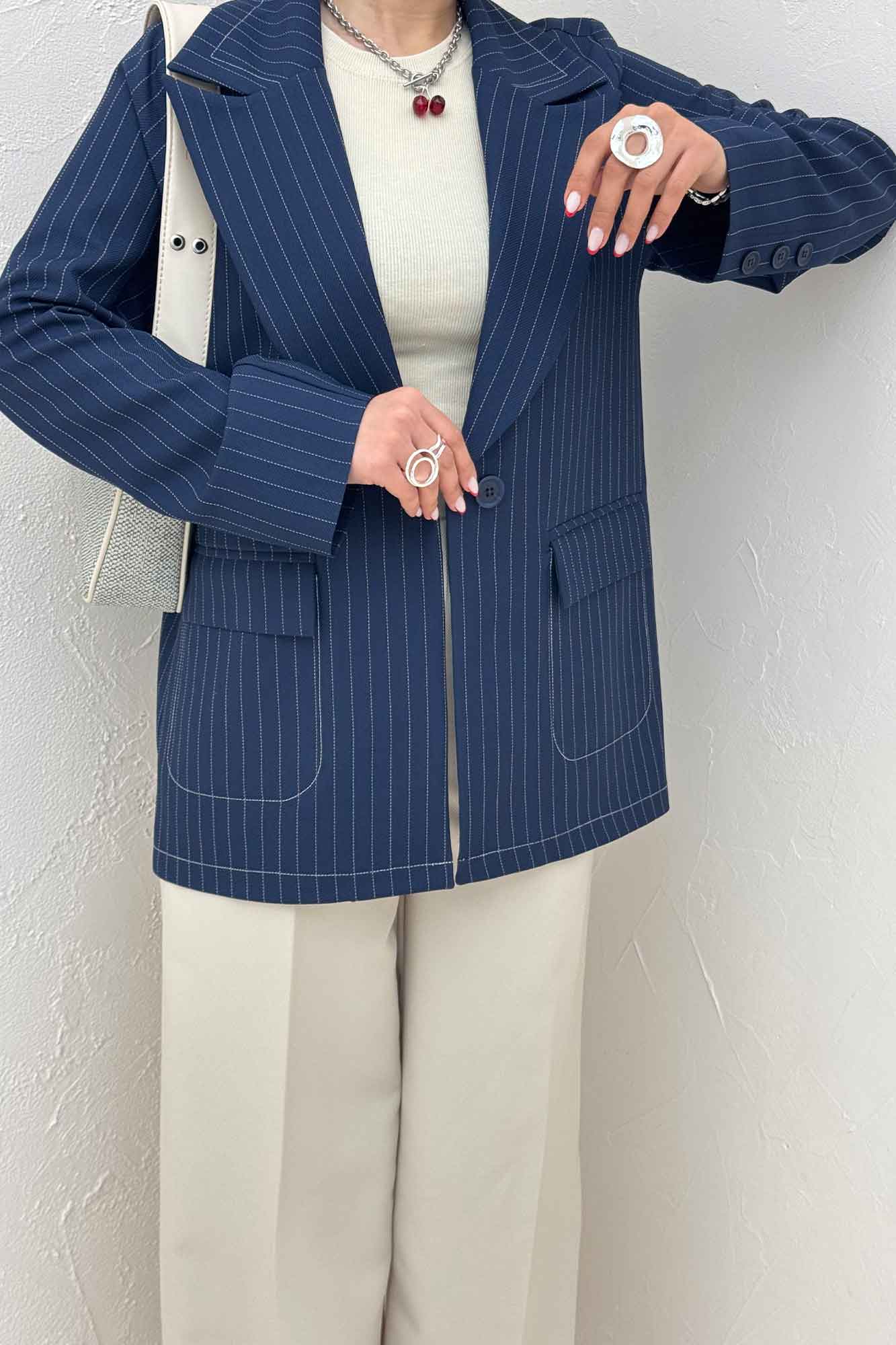 کت کجراه دیپلمات دو جیب تک دکمه لعیا