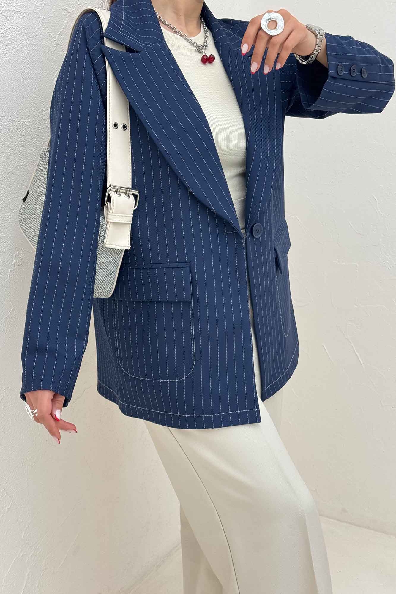 کت کجراه دیپلمات دو جیب تک دکمه لعیا