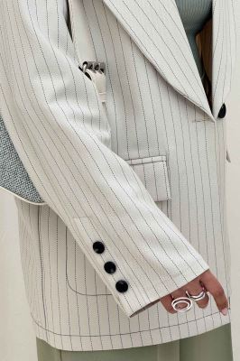 کت کجراه دیپلمات دو جیب تک دکمه لعیا