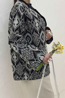 کت سوزن دوزی یقه گرد FABRA