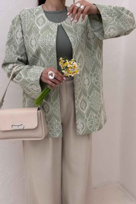 کت سوزن دوزی یقه گرد FABRA