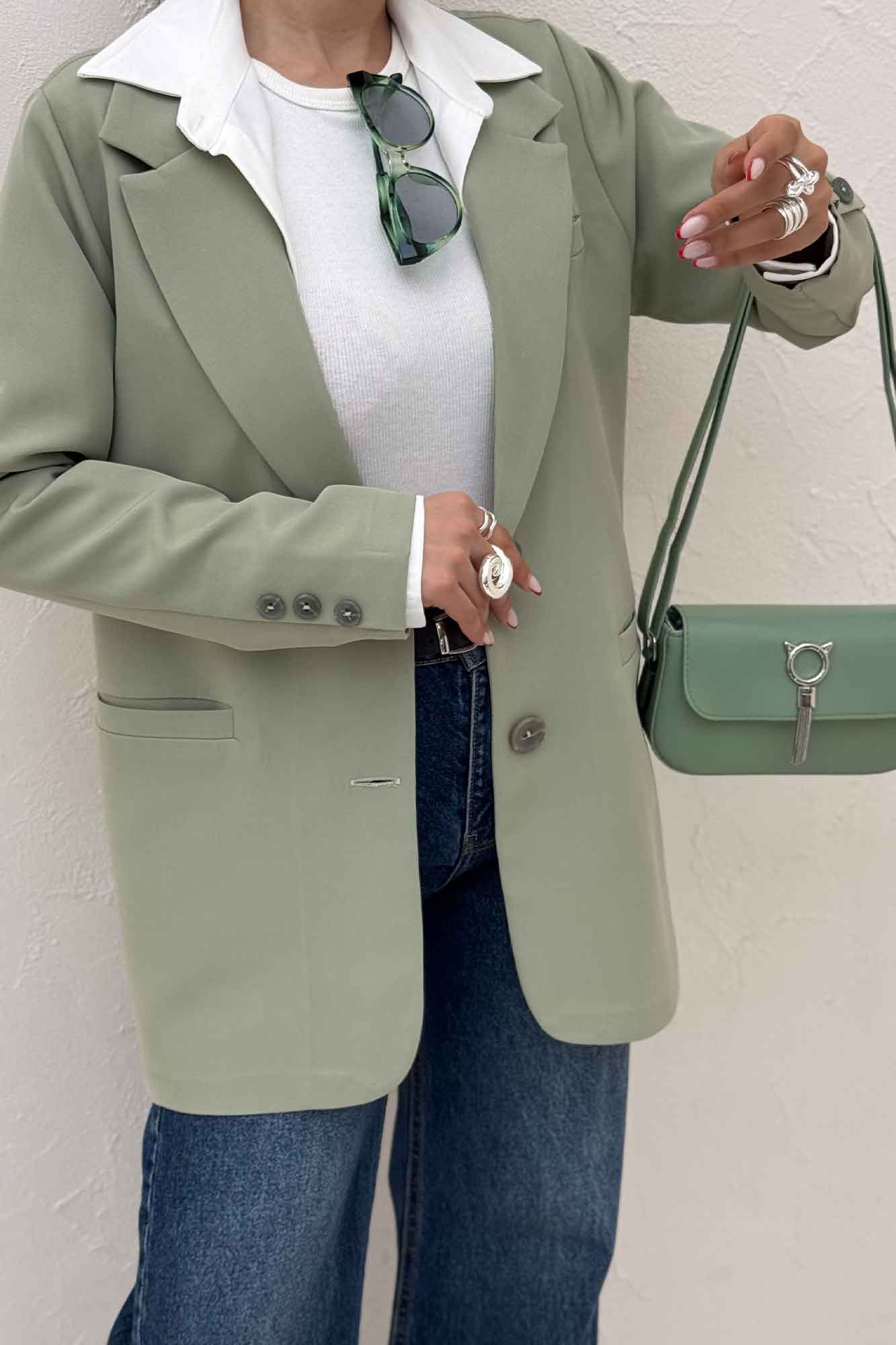 کت مازراتی جیب فیلتو دو دکمه عمودی بلور