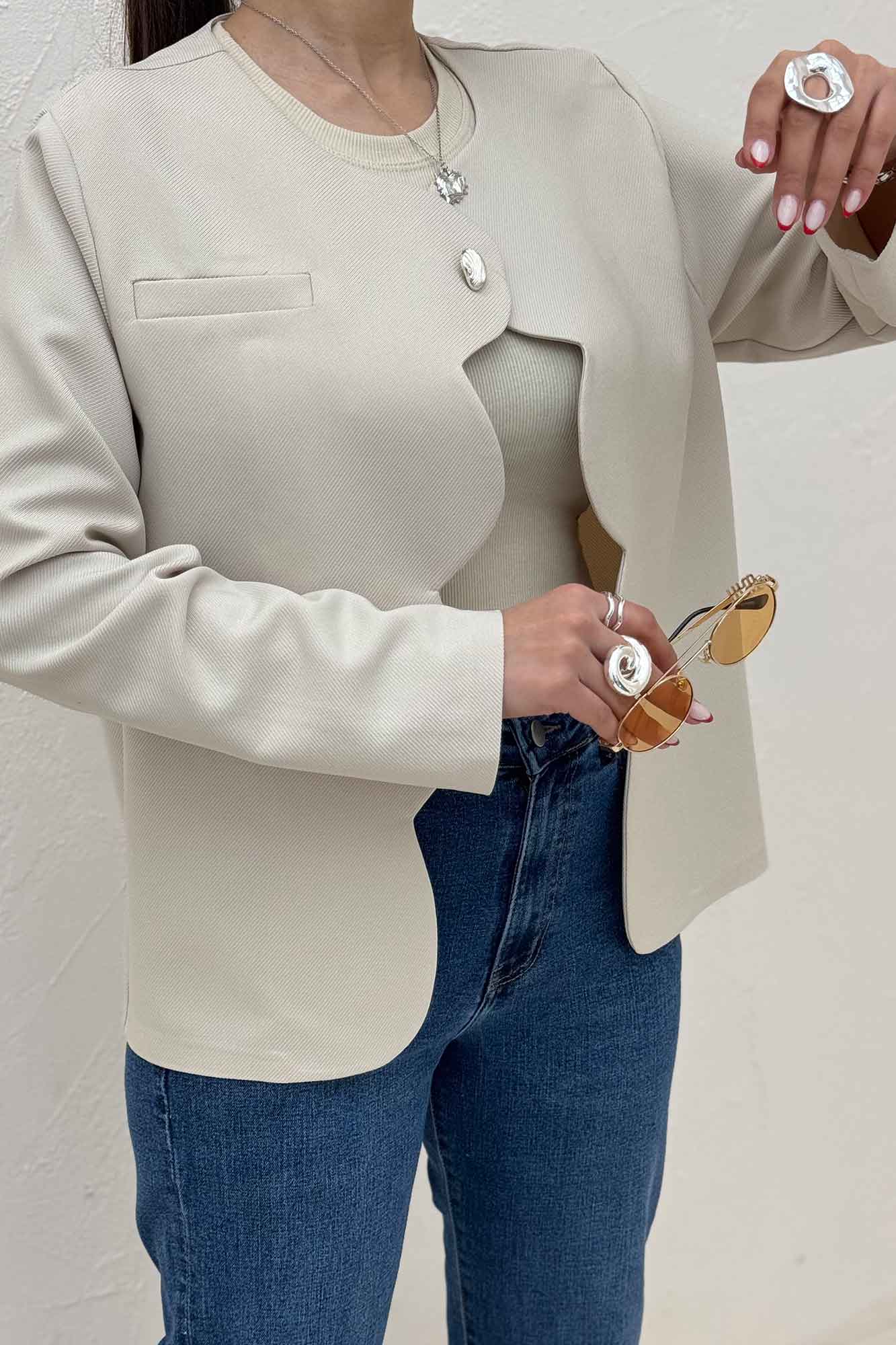 کت مازراتی کجراه موجی تک فیلتو دکمه