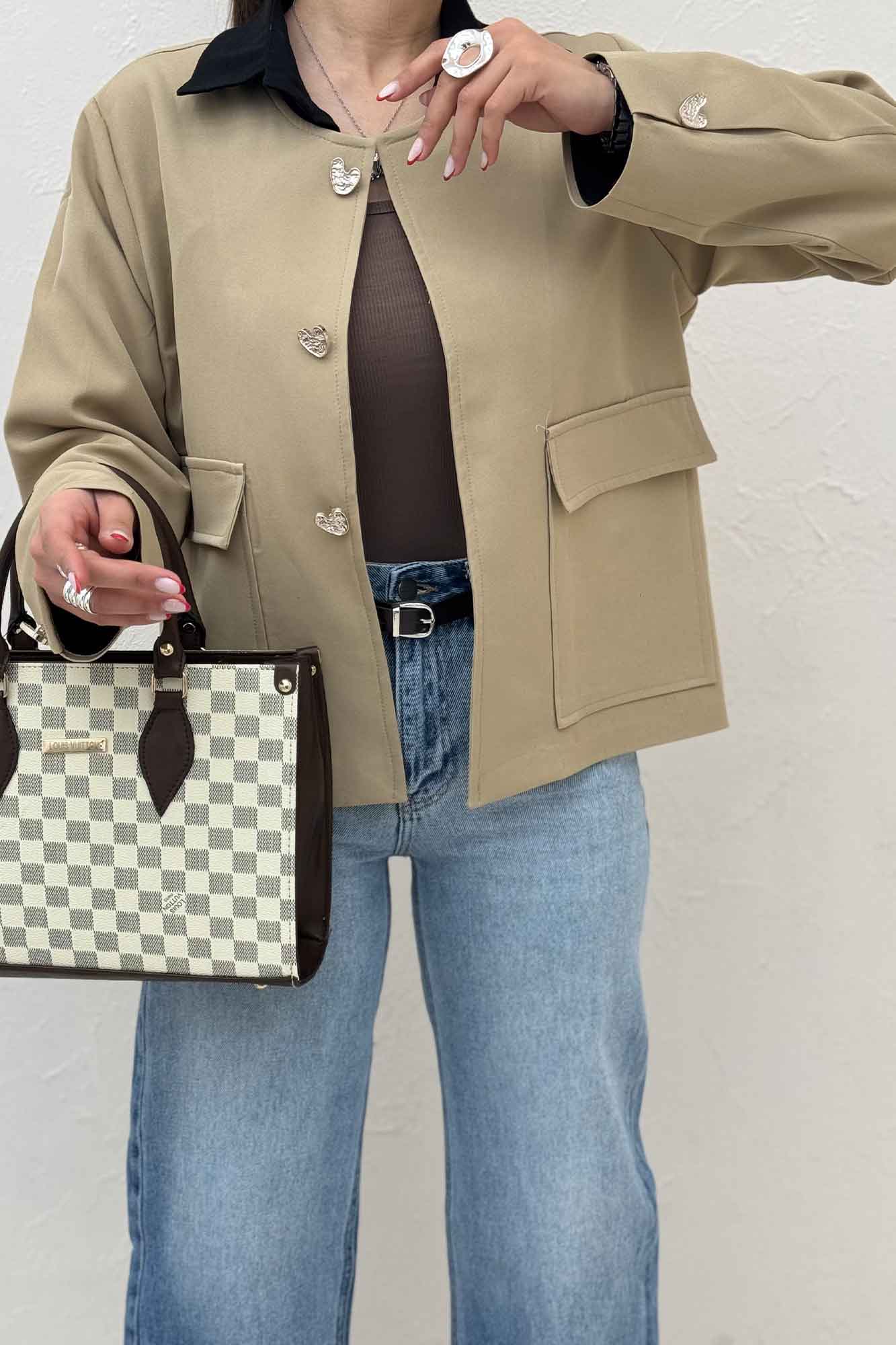 کت یقه گرد مازراتی دو جیب پاکتی ریما