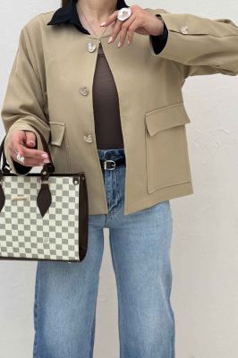 کت یقه گرد مازراتی دو جیب پاکتی ریما