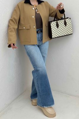 کت یقه گرد مازراتی دو جیب پاکتی ریما