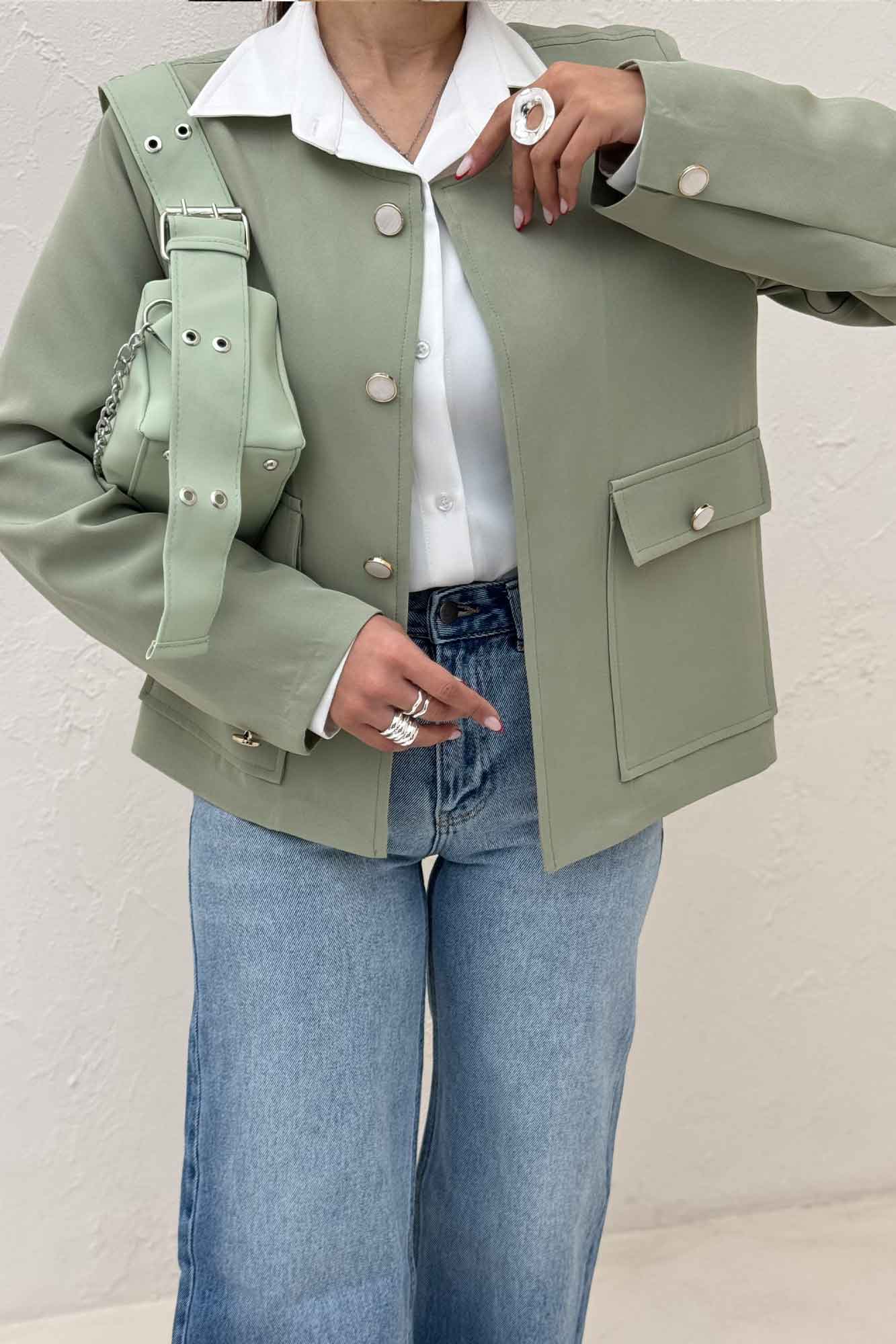 کت یقه گرد مازراتی دو جیب پاکتی ریما