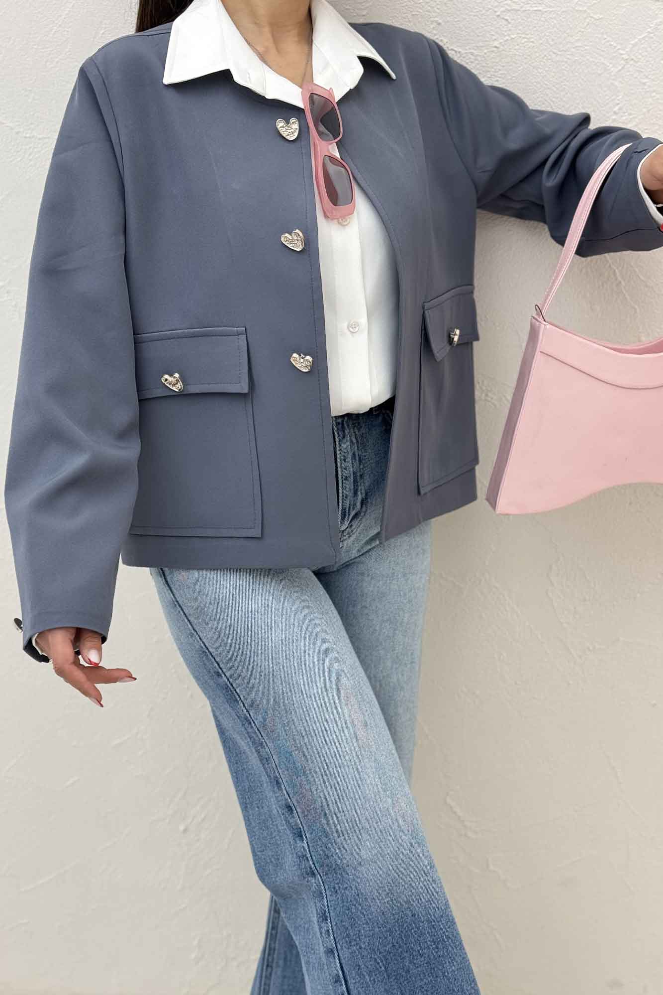 کت یقه گرد مازراتی دو جیب پاکتی ریما