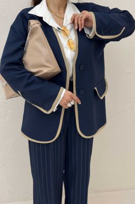 کت مازراتی کجراه گاندوزی سر آستین دکمه