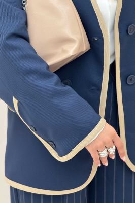 کت مازراتی کجراه گاندوزی سر آستین دکمه