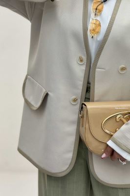 کت مازراتی کجراه گاندوزی سر آستین دکمه