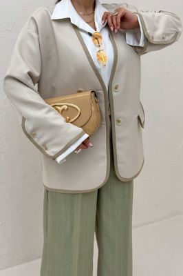 کت مازراتی کجراه گاندوزی سر آستین دکمه