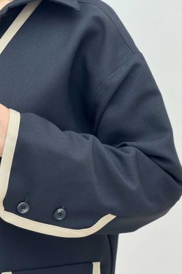 کت مازراتی کجراه گاندوزی سر آستین دکمه