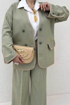 کت مازراتی کجراه گاندوزی سر آستین دکمه