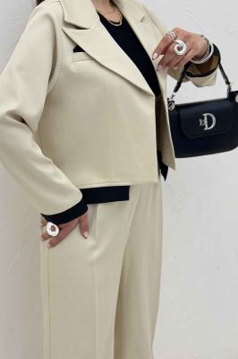 ست کت و شلوار مازراتی کجراه دو رنگ  نازیلا