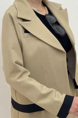 ست کت و شلوار مازراتی کجراه دو رنگ  نازیلا