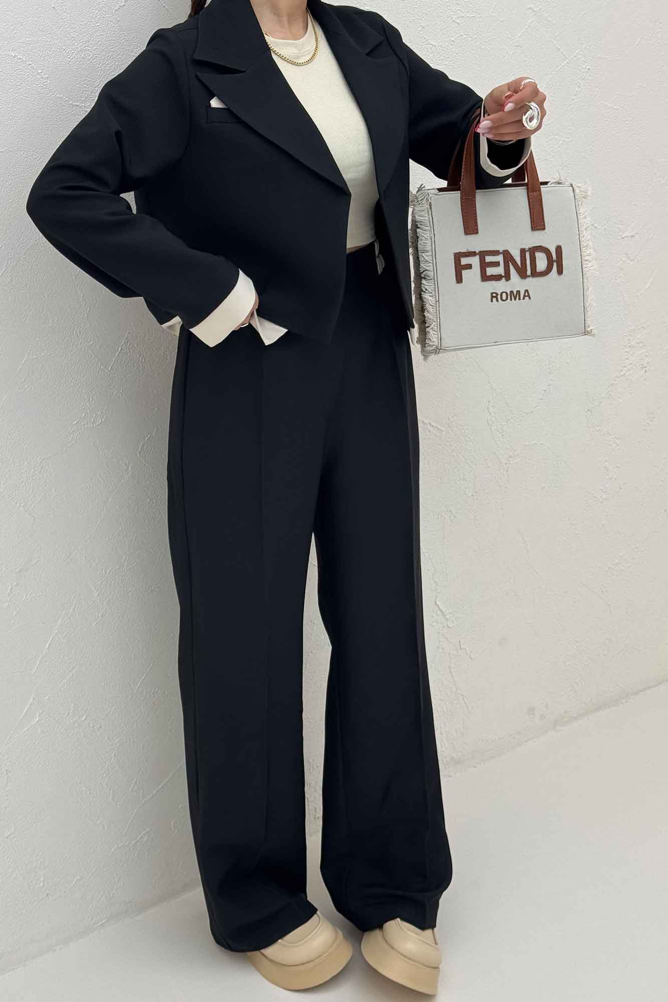 ست کت و شلوار مازراتی کجراه دو رنگ  نازیلا