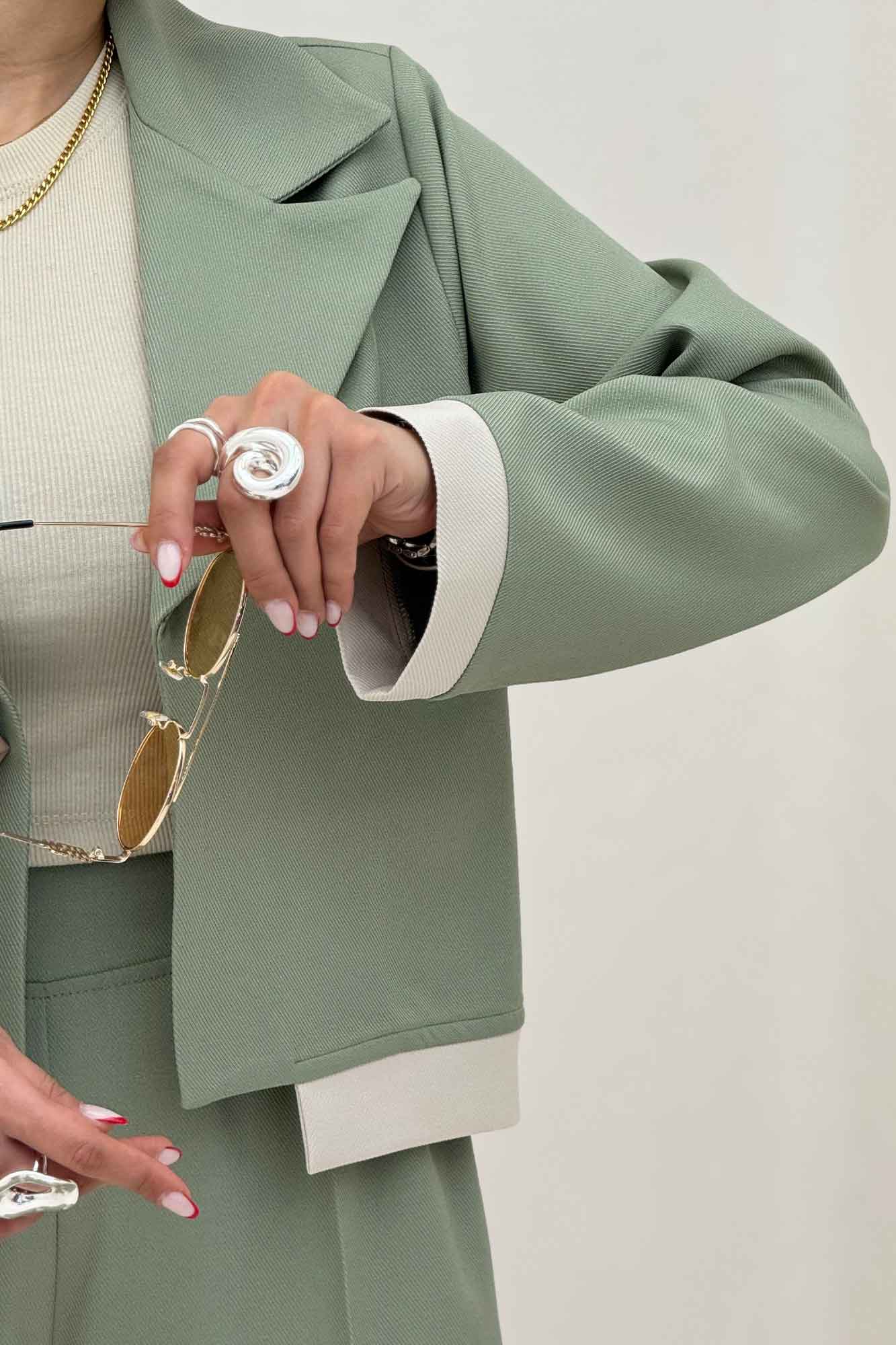 ست کت و شلوار مازراتی کجراه دو رنگ  نازیلا