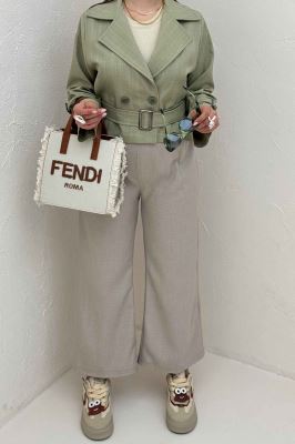 کت کراپ آستین سگگ  بزیاق دیپلمات سما 