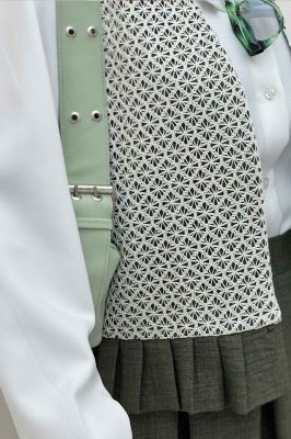 ست جلیقه دامن شانتون قلاب بافی پرنیا