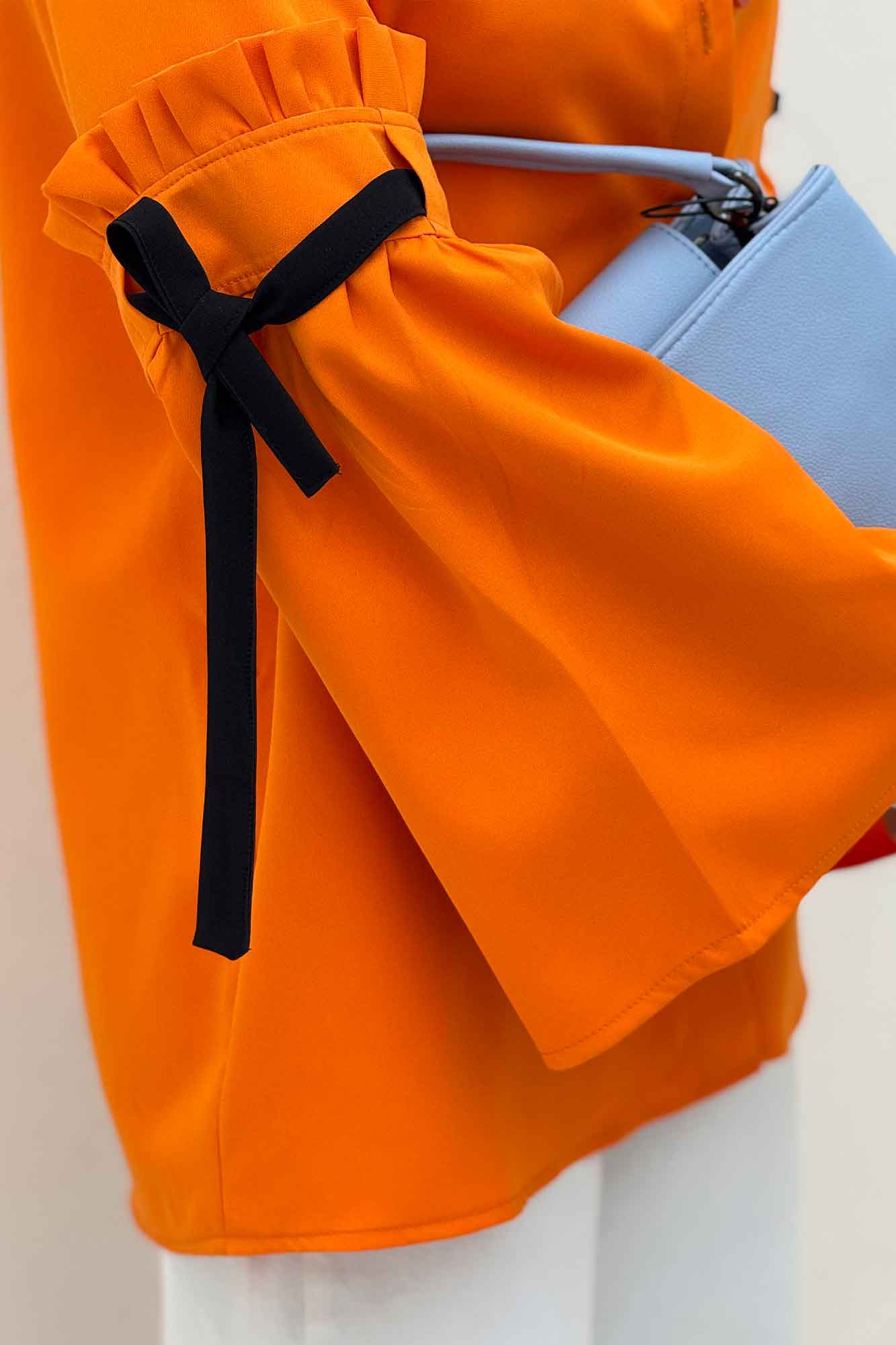 شومیز مانتویی مازراتی آستین بندی ملوسک